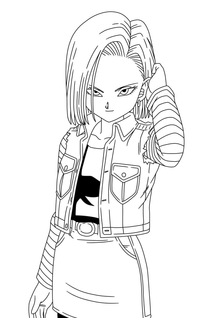 Coloriage Super Android 18