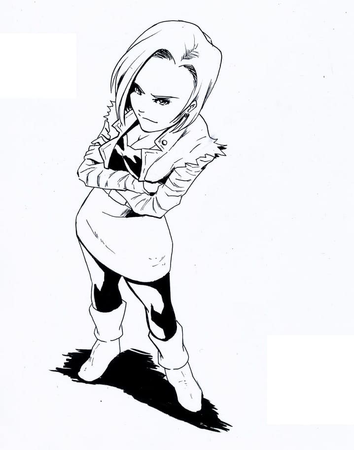 Coloriage Sympa Android 18