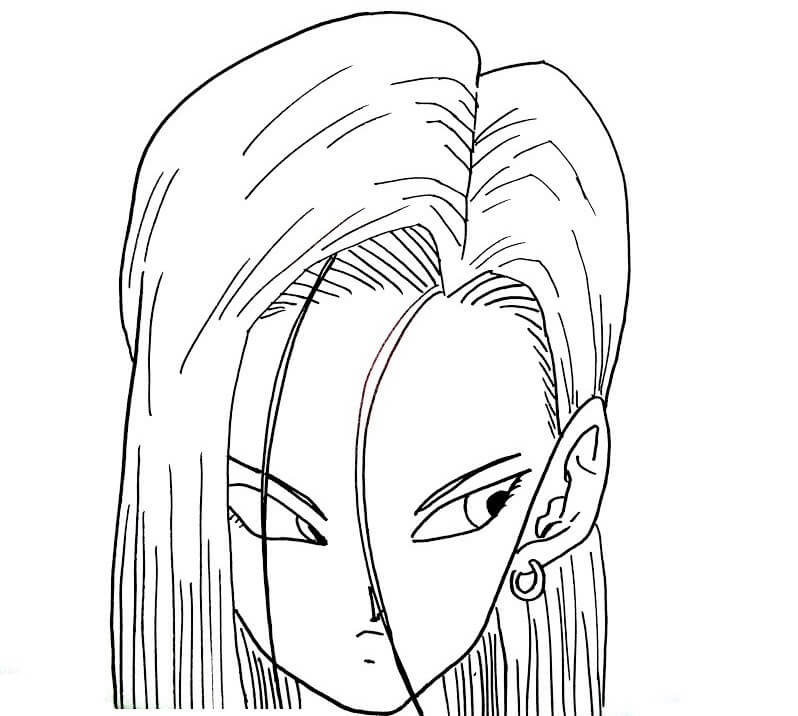 Coloriage Tête Android 18