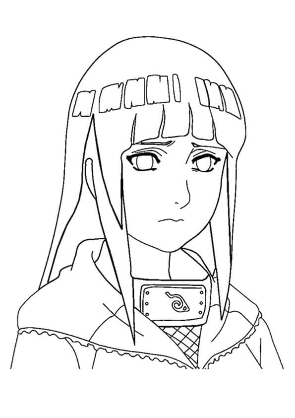 Coloriage Triste Hinata