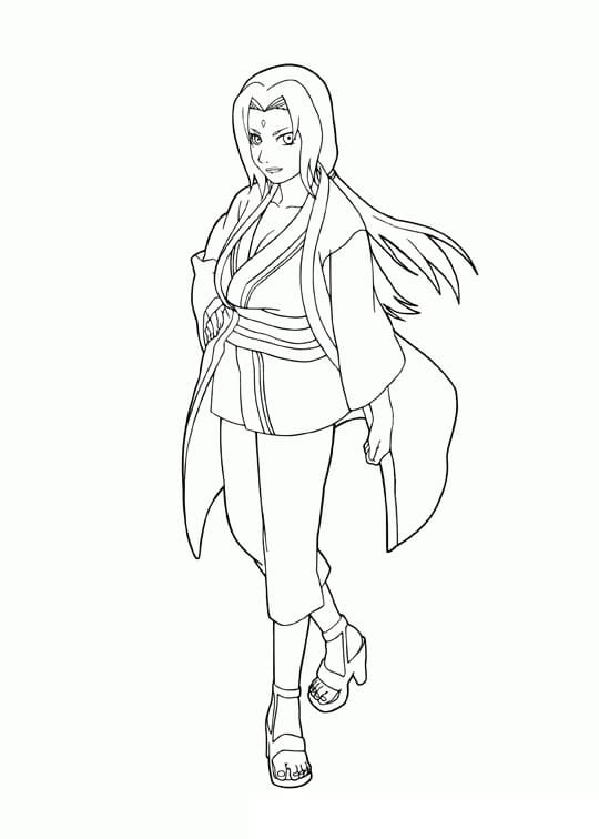 Coloriage Tsunade de Naruto