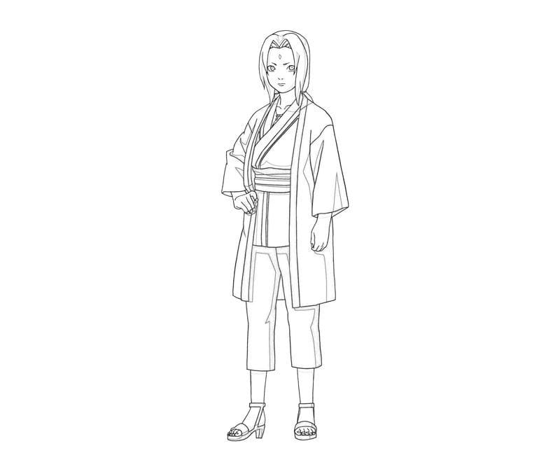 Coloriage Tsunade est debout