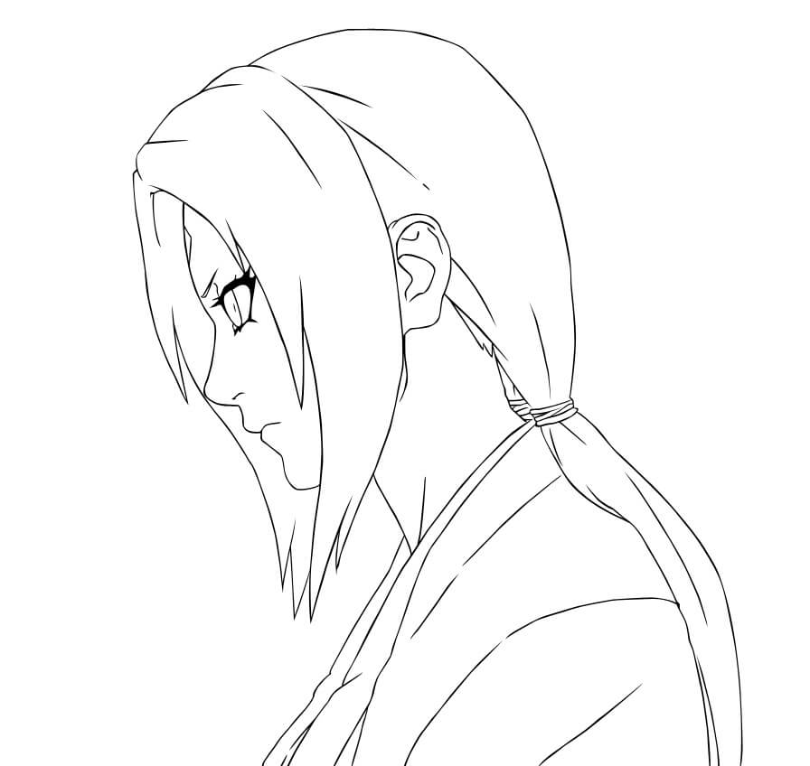 Coloriage Tsunade sérieuse