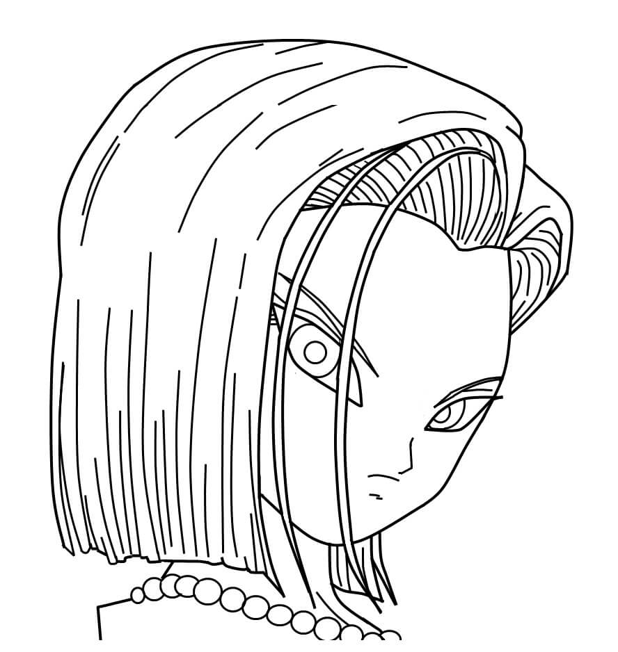 Coloriage Visage Normal d'Android 18