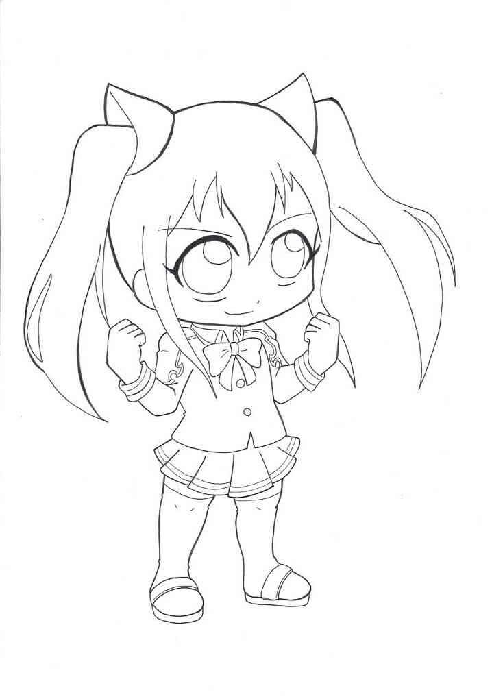 Coloriage Wendy Chibi