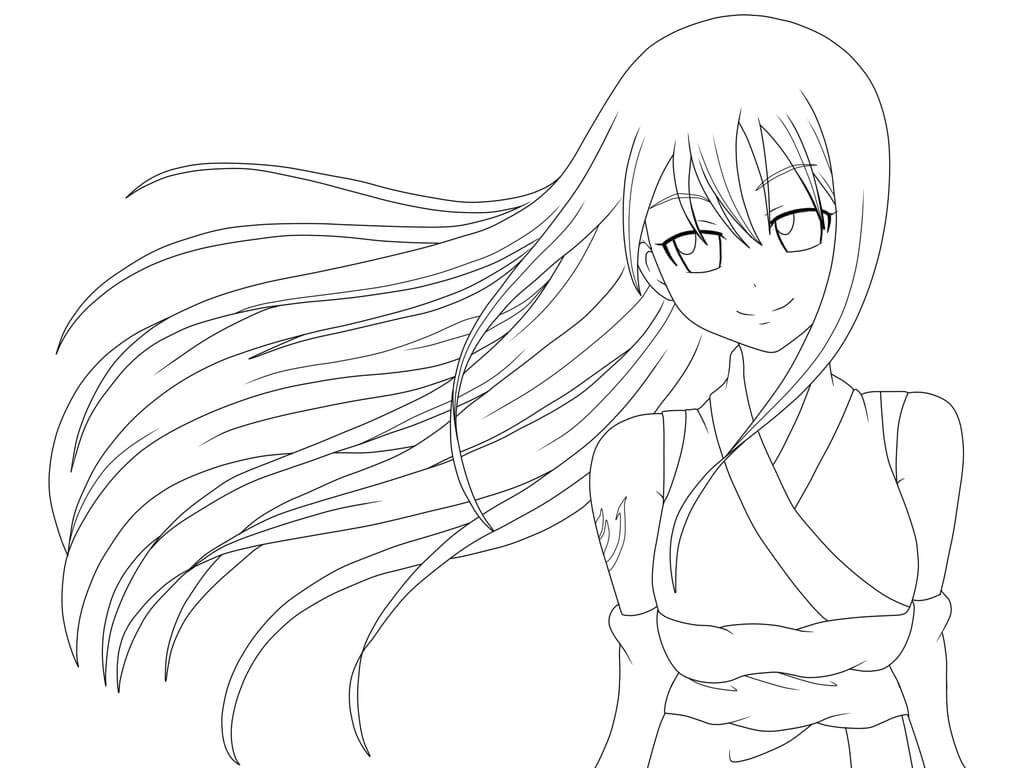 Coloriage Wendy de Fairy Tail