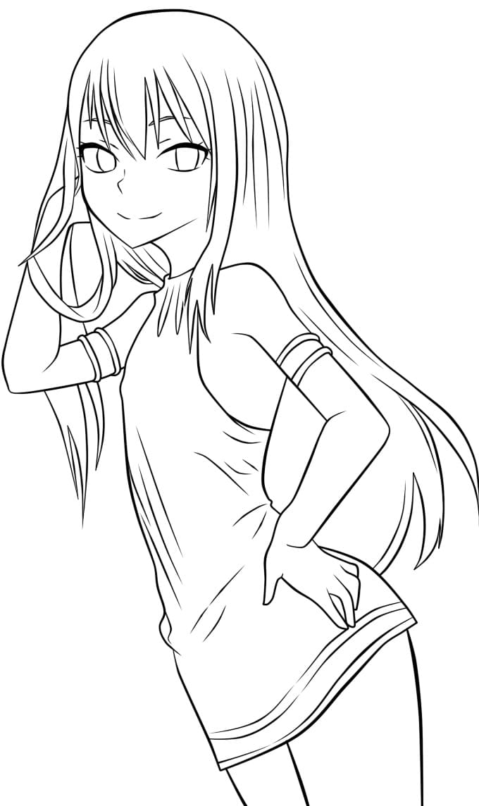 Coloriage Wendy Marvell de Fairy Tail