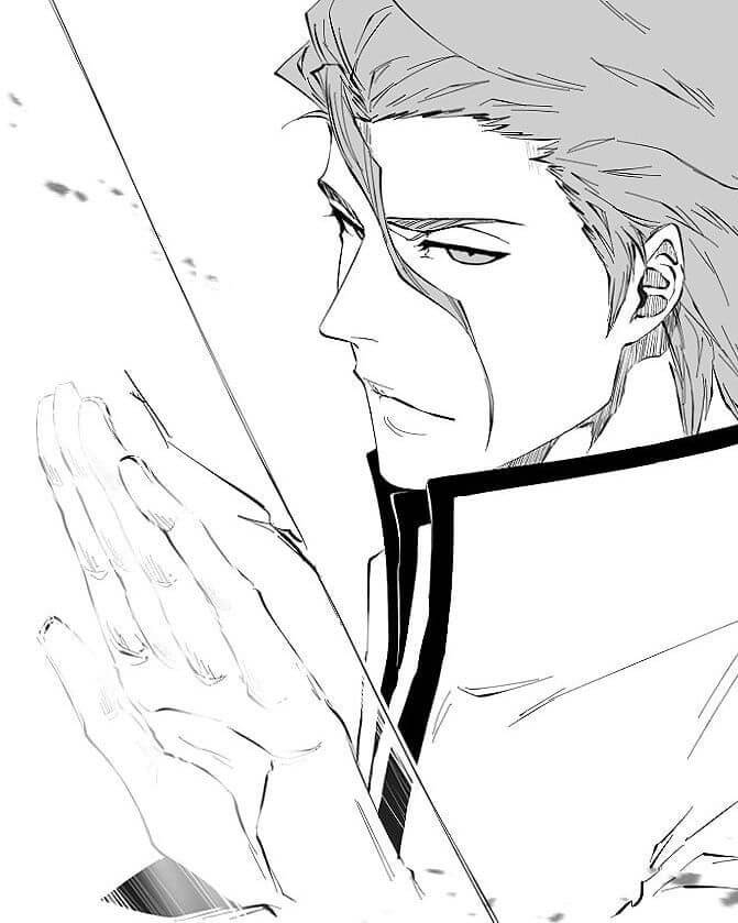 Coloriage Aizen fort