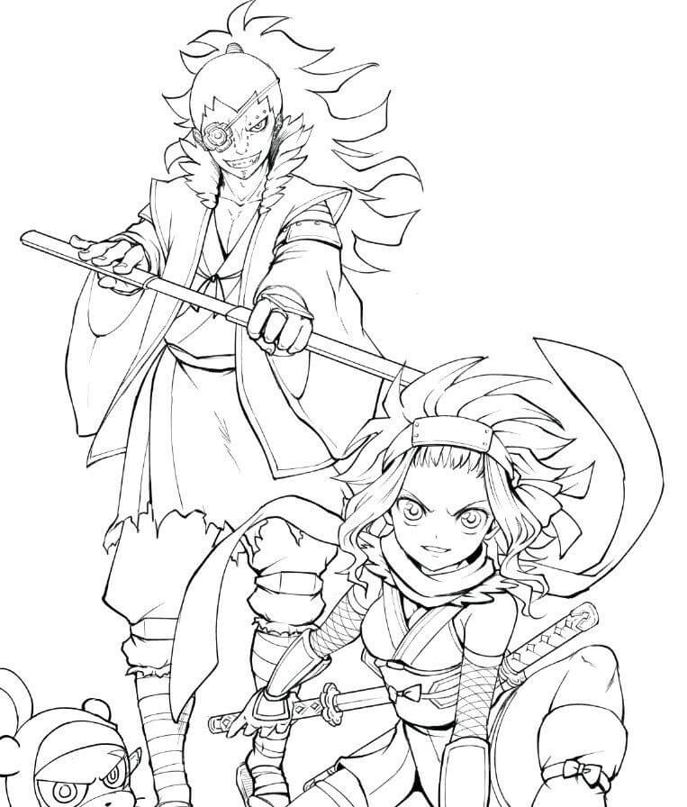 Coloriage Cool Gajil et Levy