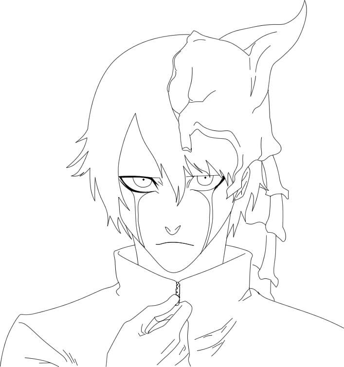 Coloriage Le visage d'Ulquiorra