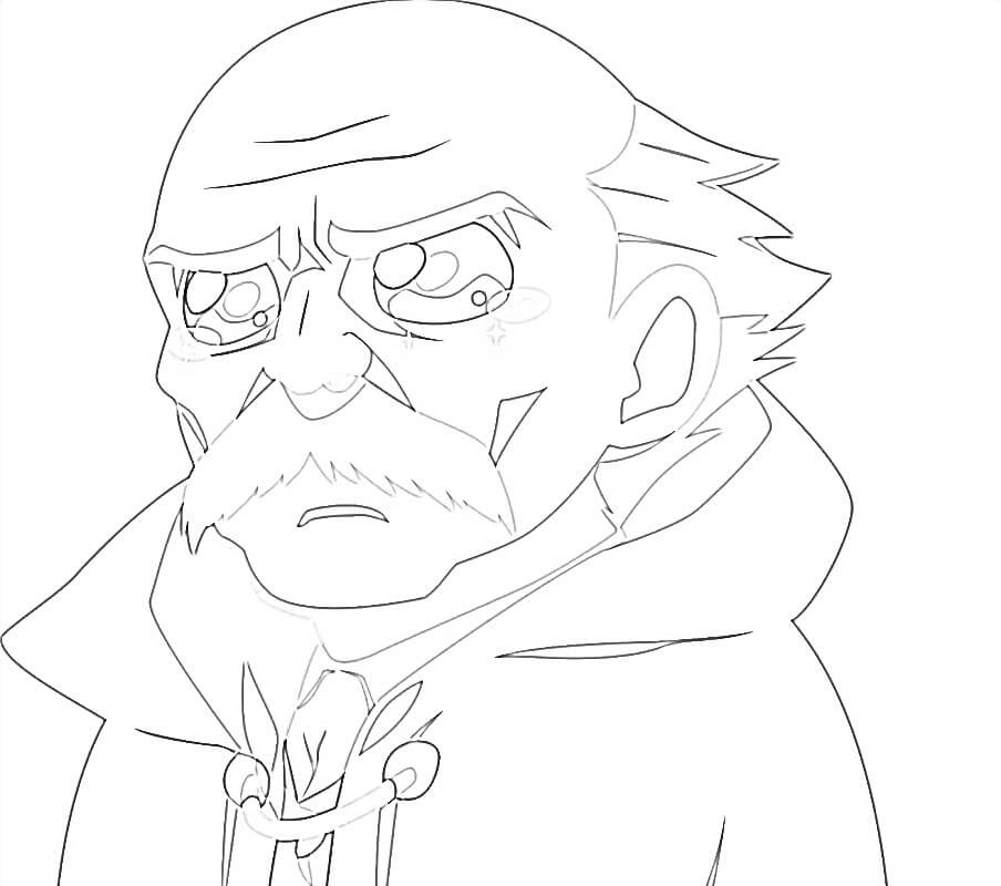 Coloriage Makarov pleure