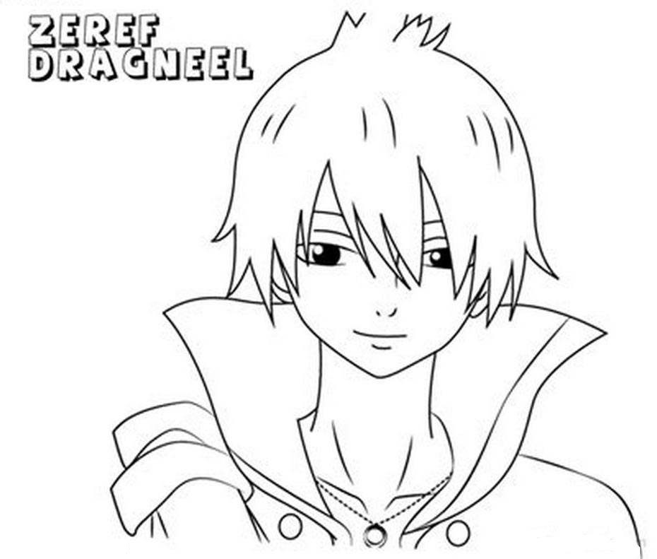 Coloriage Zeref sourit