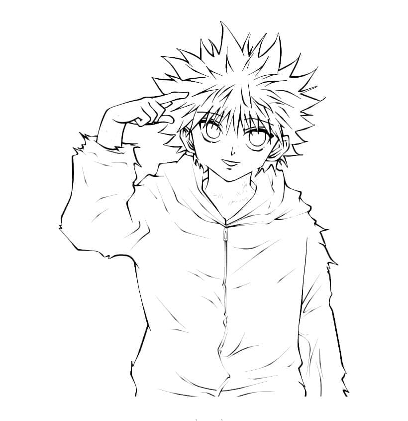 Coloriage Adorable Killua