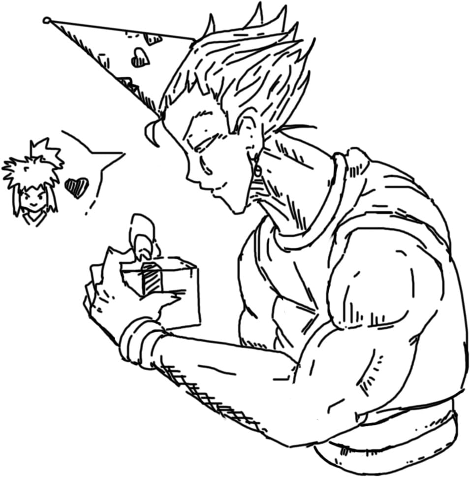 Coloriage Anniversaire de Hisoka