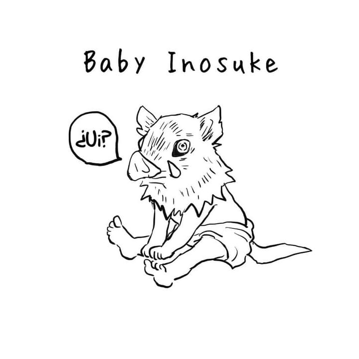 Coloriage Bébé inosuke