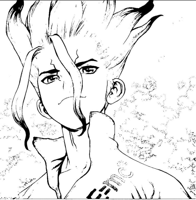 Coloriage Bon Senku