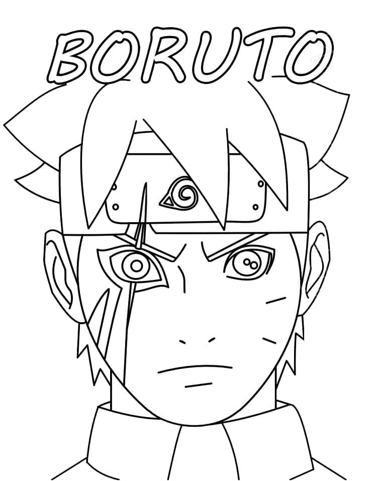 Coloriage Boruto Face