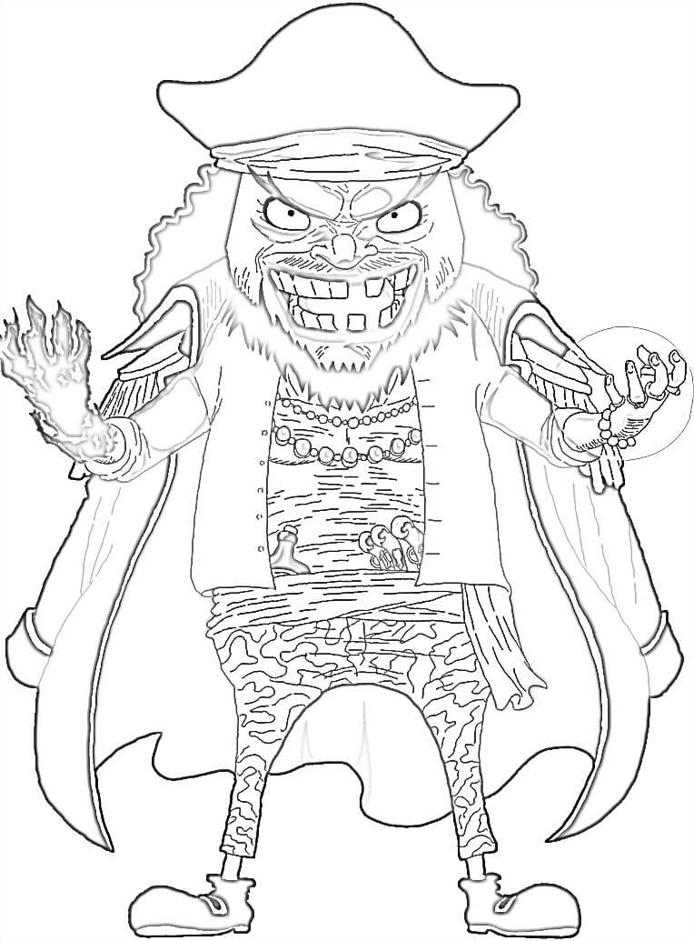 Coloriage Chibi Barbe Noire