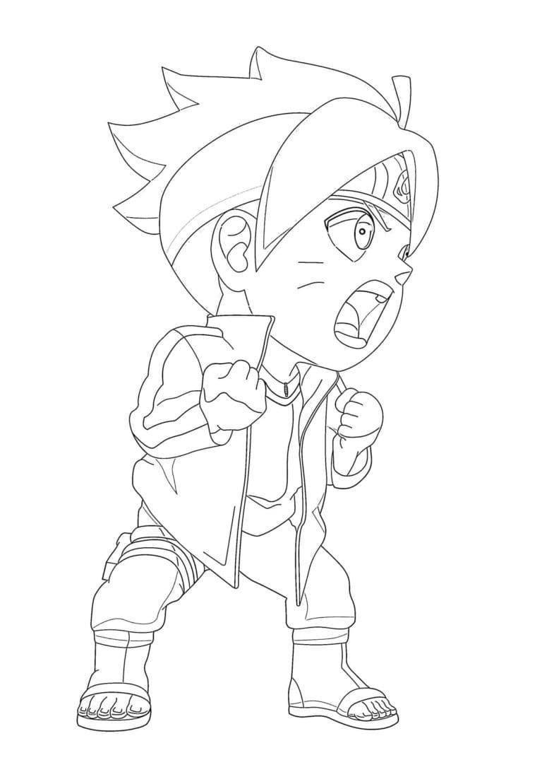 Coloriage Chibi Boruto