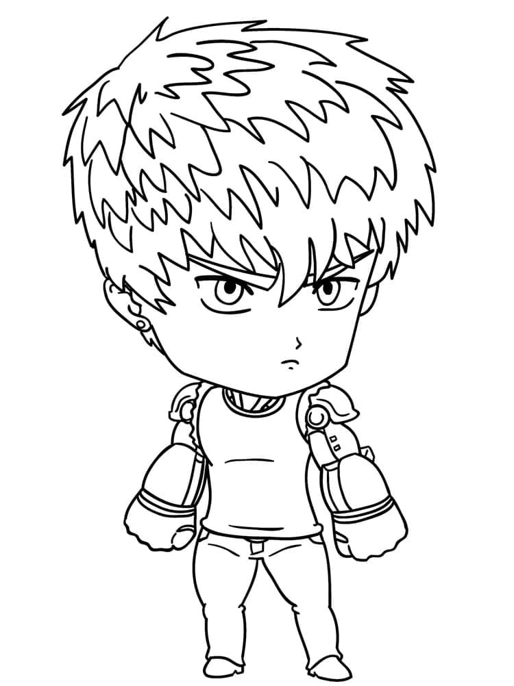 Coloriage Chibi Genos