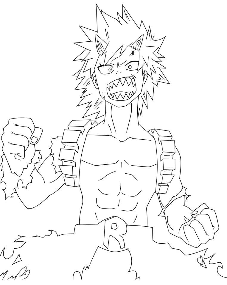 Coloriage Combats de Kirishima