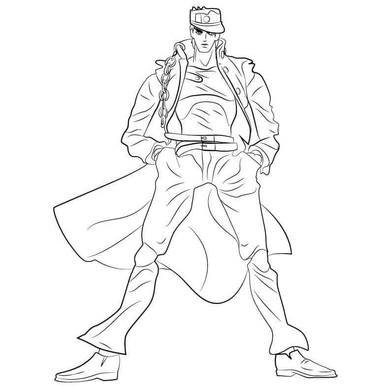 Coloriage Jotaro Kujo