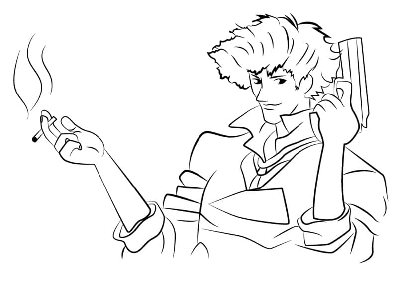 Coloriage Cool spike spiegel