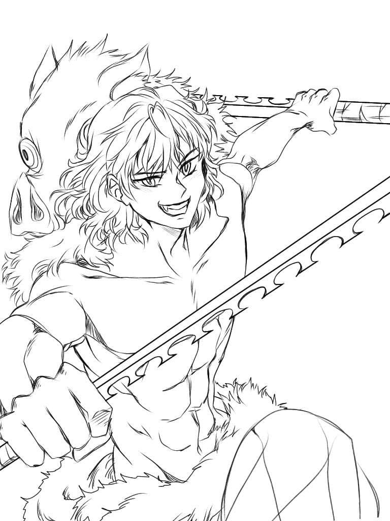 Coloriage Génial inosuke