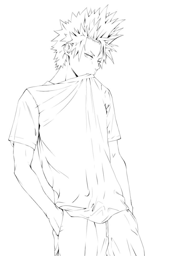 Coloriage Génial Kirishima