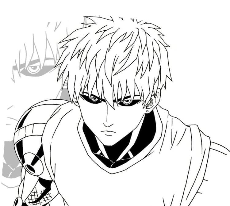 Coloriage Genos Cherche