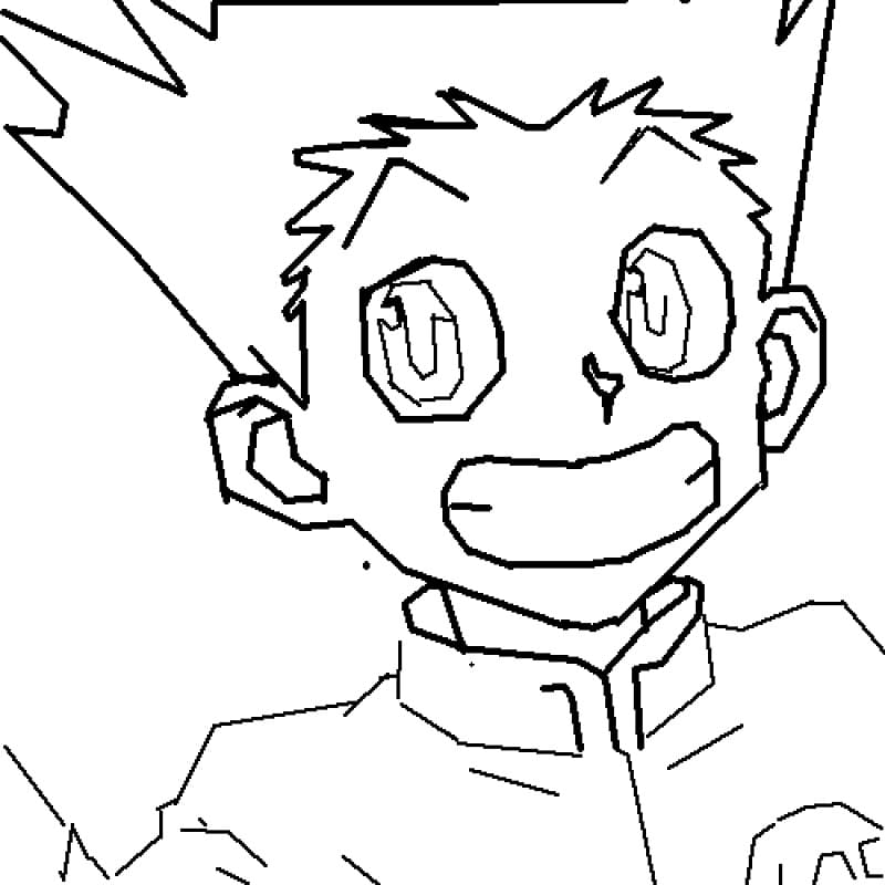 Coloriage Gon Freecss drôle