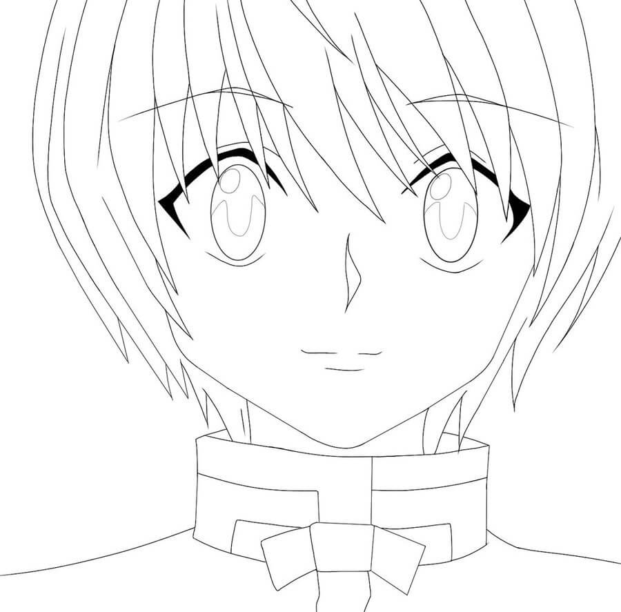 Coloriage Heureuse Kurapika