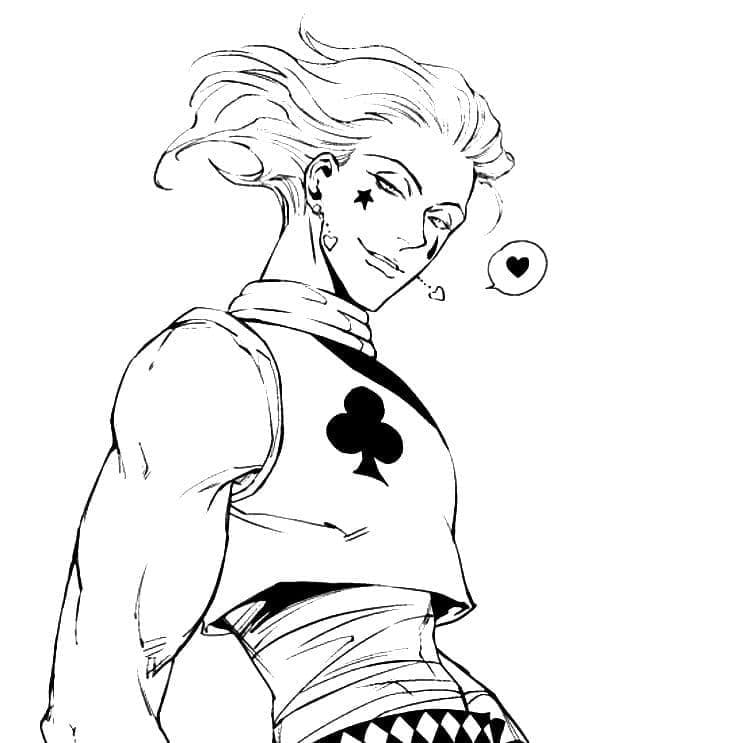 Coloriage Hisoka a l'air cool