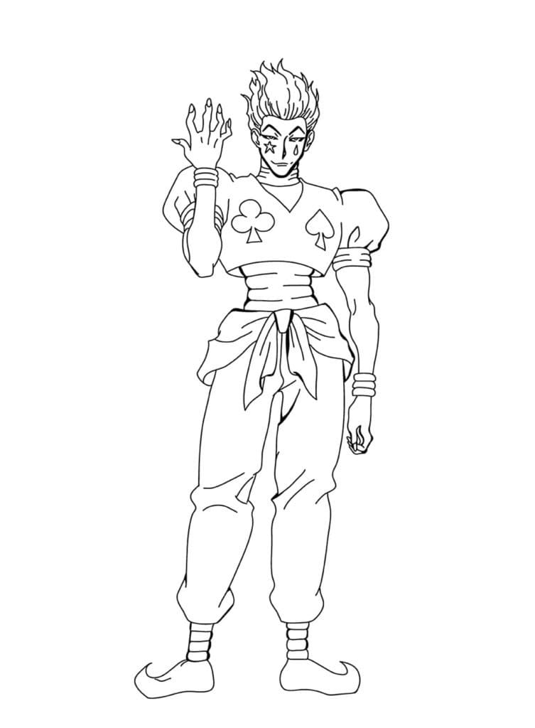 Coloriage Hisoka est debout