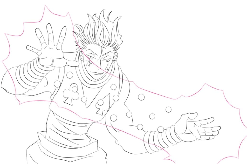 Coloriage Hisoka et son talent