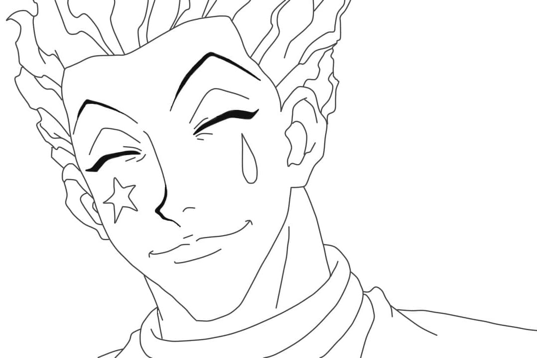 Coloriage Hisoka souriant