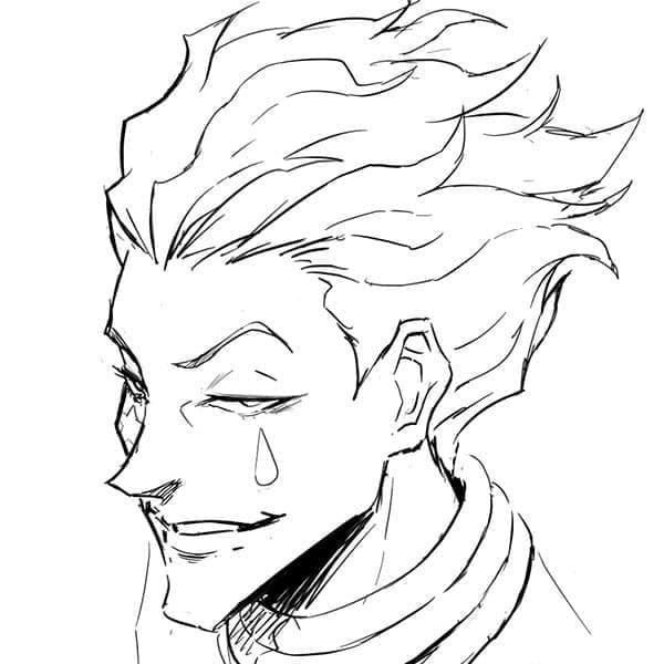 Coloriage Hisoka sourit