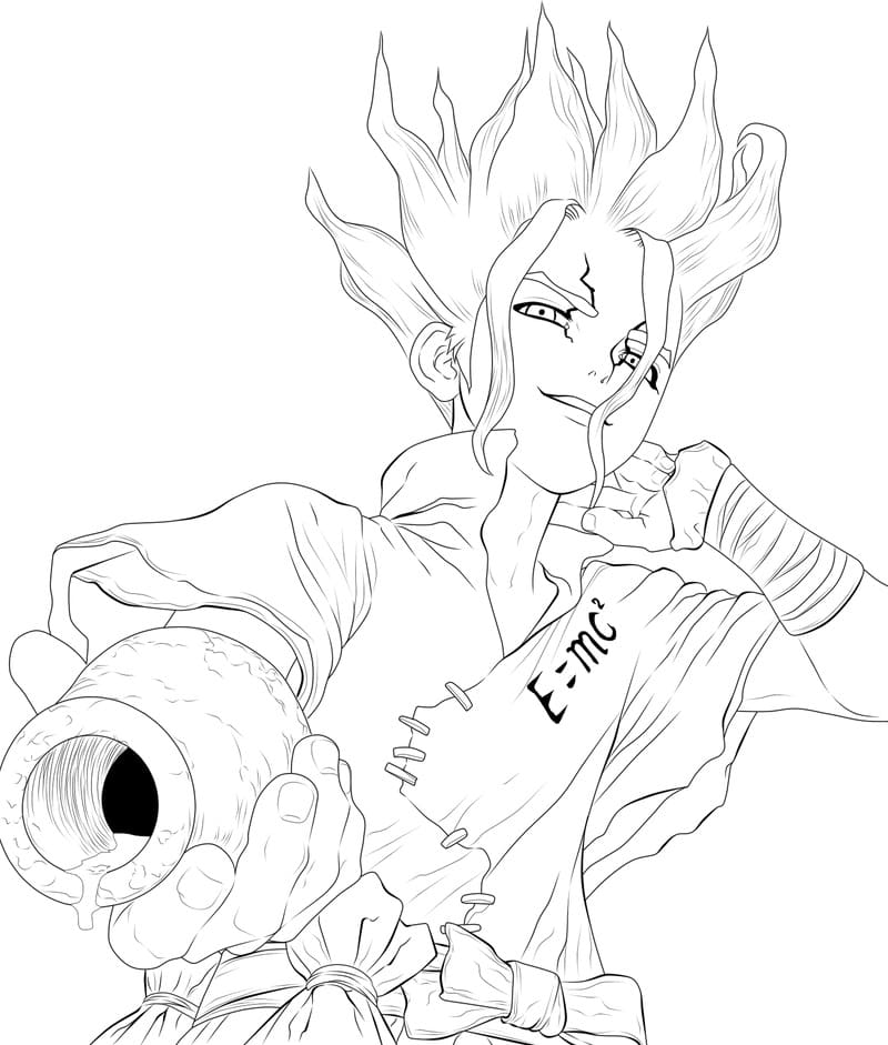 Coloriage Joli Senku