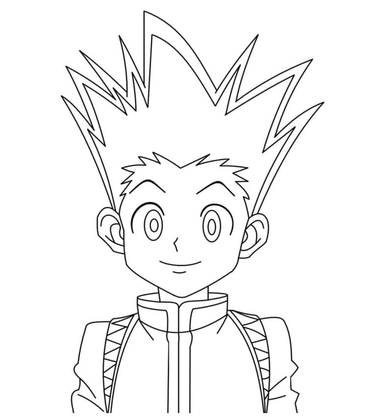 Coloriage Joyeux Gon Freecss