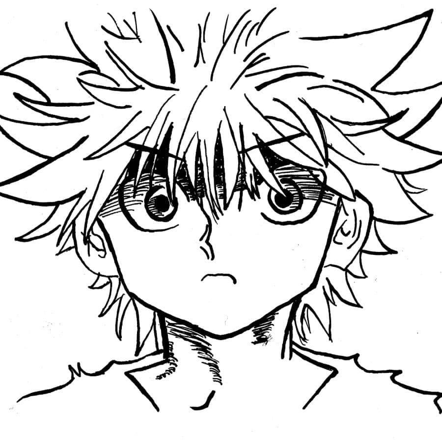 Coloriage Killua Est En Colère