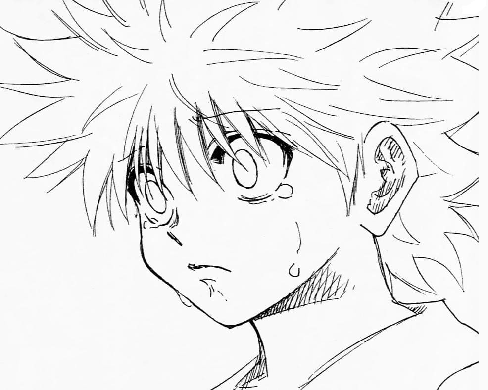 Coloriage Killua Triste