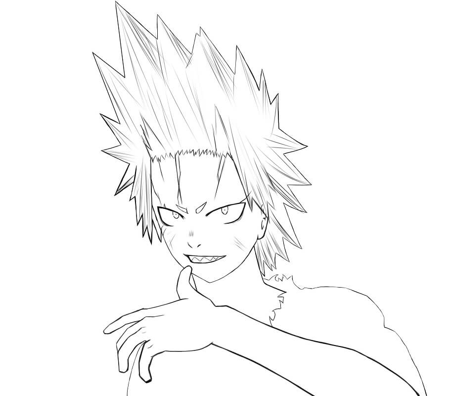 Coloriage Kirishima est tellement cool