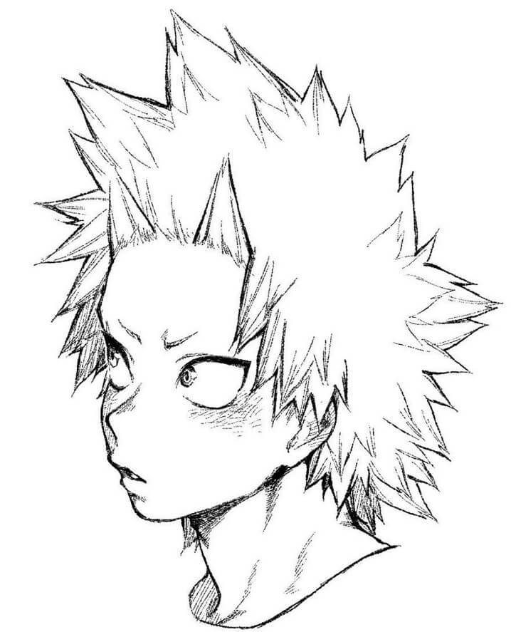 Coloriage Kirishima Timide