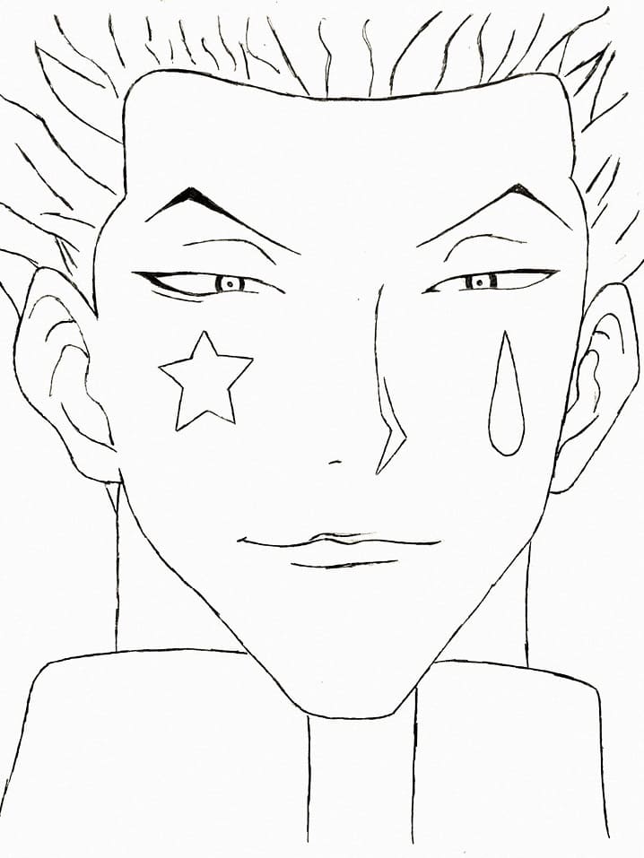 Coloriage Le visage de Hisoka