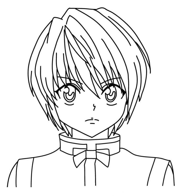 Coloriage Le visage de Kurapika