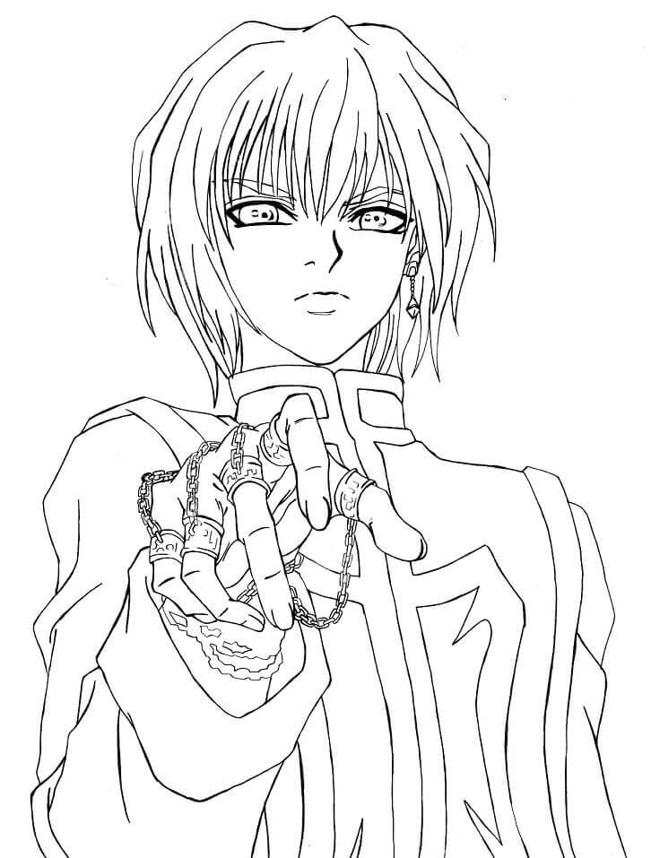 Coloriage Les armes de Kurapika