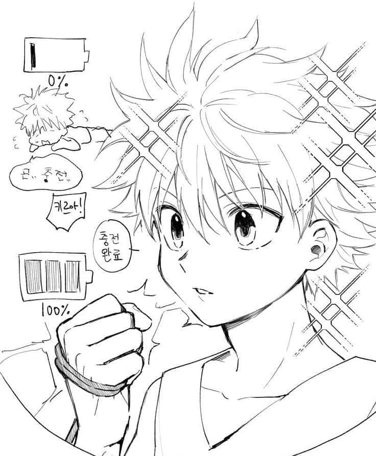 Coloriage Mignon Killua