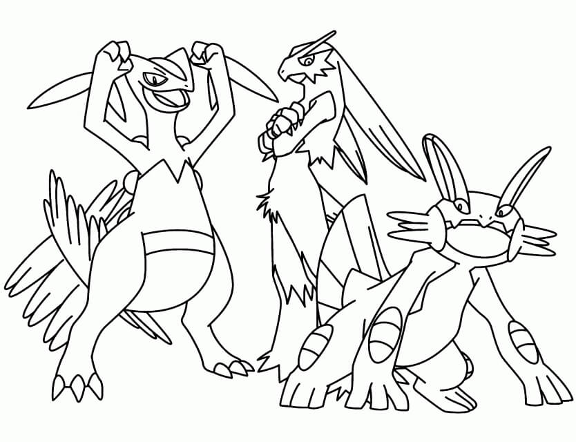 Coloriage Pokémon Braségali 1