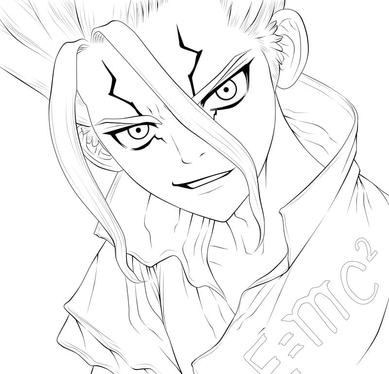 Coloriage Senku Parfait