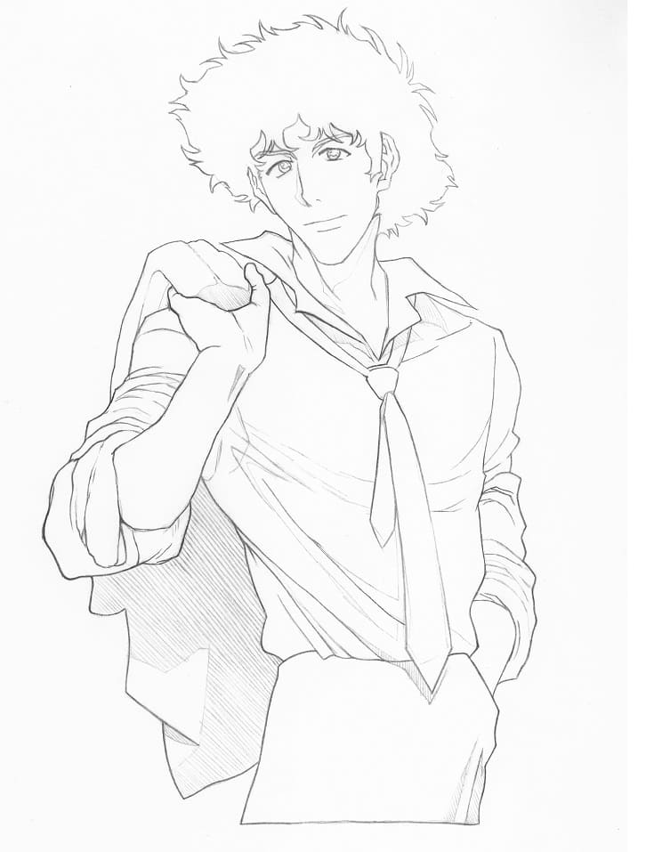 Coloriage Spike spiegel 1